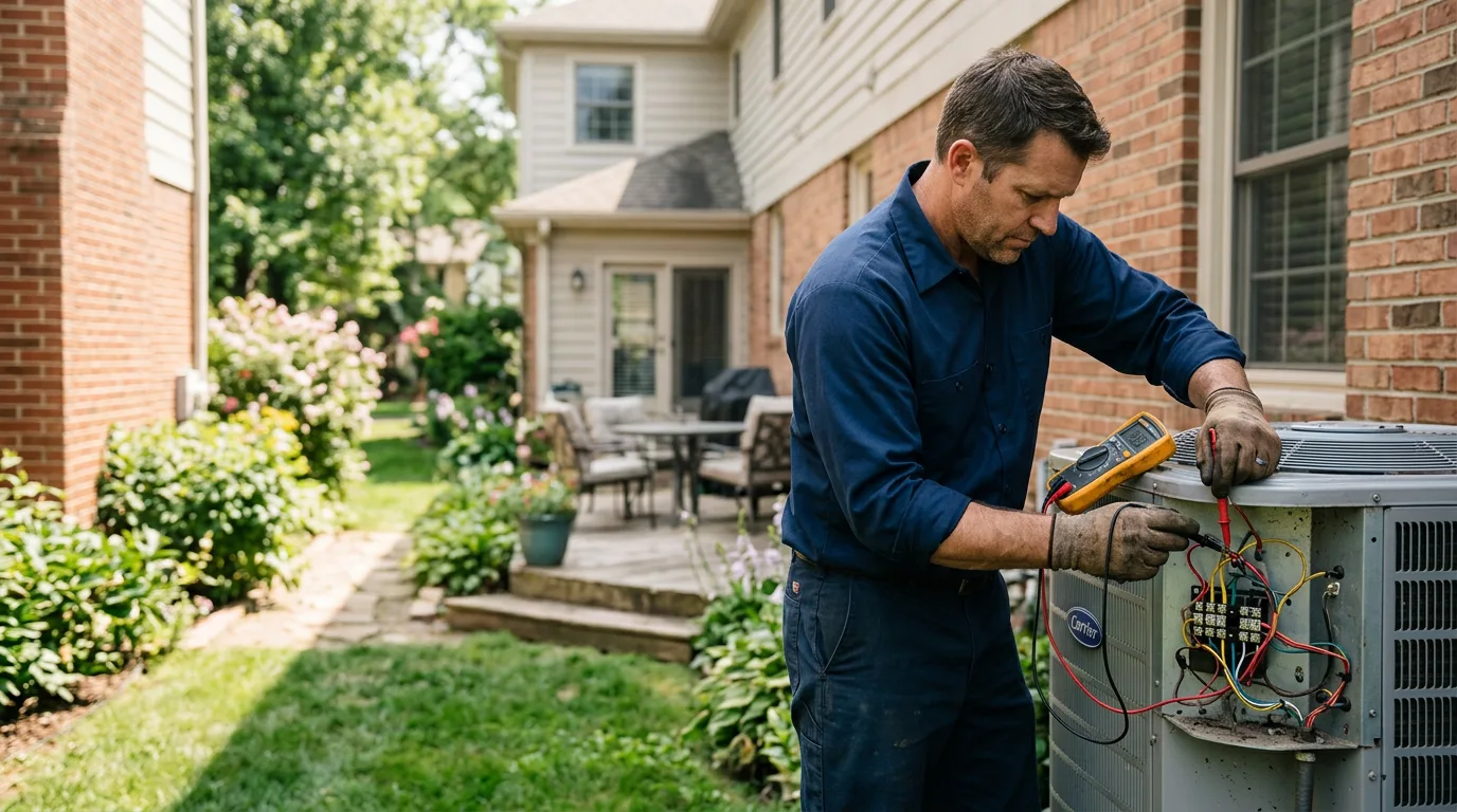 HVAC technician working near Ottsville, PA